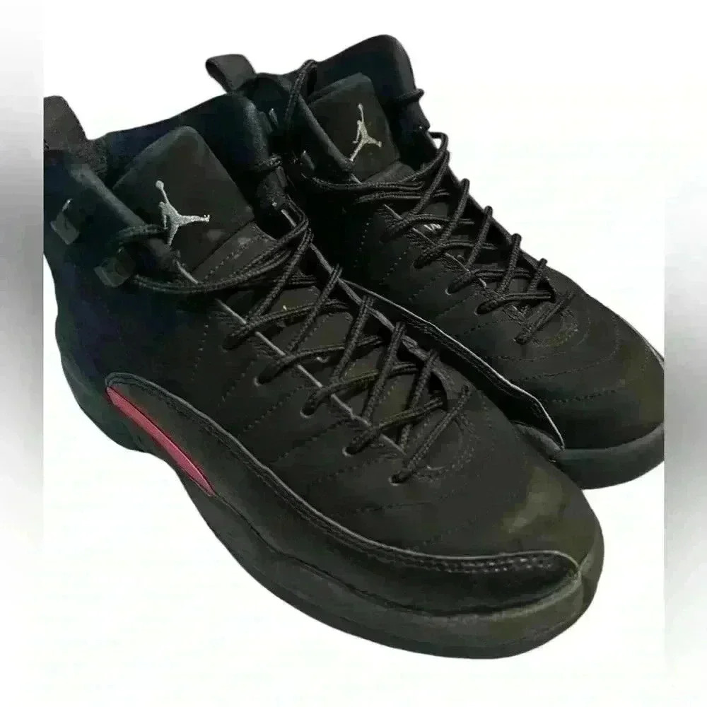 Nike Air Jordan 12 Retro GG Black Rush Pink Sneaker Shoes GS- SZ 5.5Y 510815-006